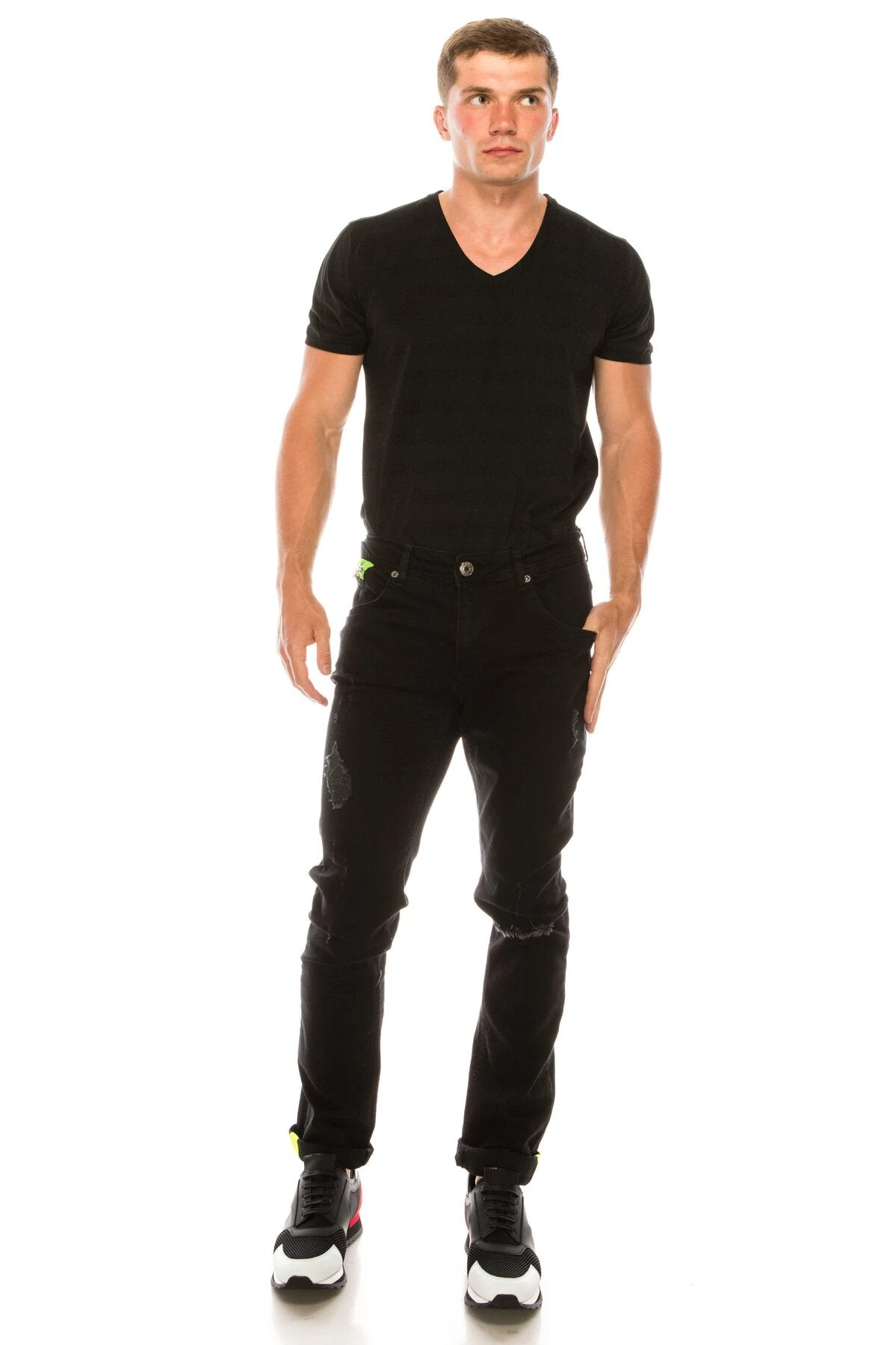 Men's Slimming Skinny Jeans Casual Biker Stretch Denim Pants Trousers | eBay